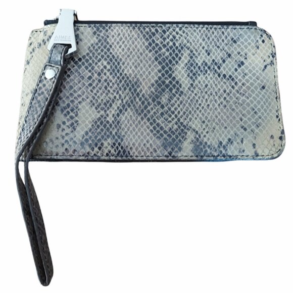Aimee Kestenberg animal print leather wristlet - Picture 1 of 7
